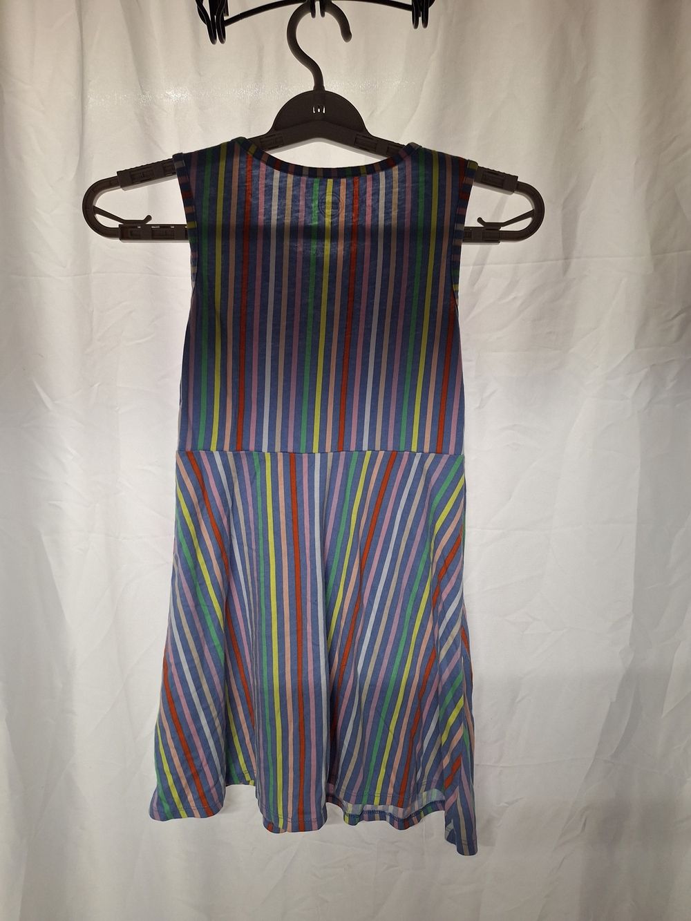Girls' Multicolor Stripe Sleeveless Dress